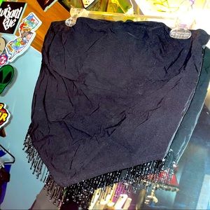 ⚡️⚡️ Vintage Venezia Dangly Beaded Bling Strapless V Front Crop Top ⚡️⚡️